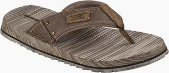 Skechers Mens Skechers Quill Textile Mens Brown Flip Flops - Size: 12