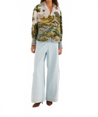 Farm Rio Countryside Landscape Multicolor Shirt
