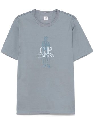 C.P. Company British Sailor-embroidery T-shirt - Blue