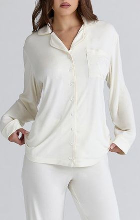 House of CB Classic Pajama Top in White at Nordstrom, Size X-Large