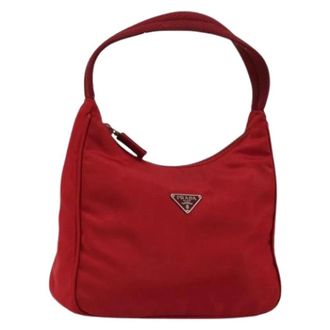 Prada Pre-owned Shoulder Bags, female, Red, Size: ONE SIZE Pre-owned Vintage Pouch