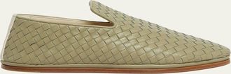 Bottega Veneta Mens Sunday Intrecciato Leather Slippers