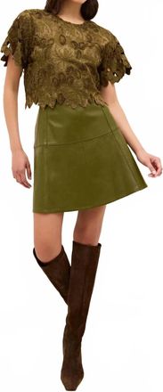 Marie Oliver Pelumi Embroidered Top In Clover