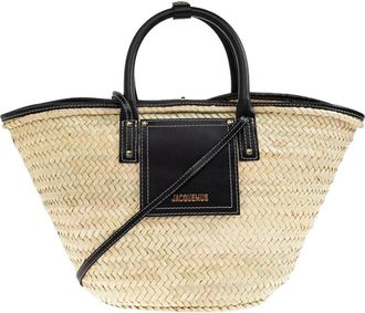 Jacquemus The Soli Basket - Dames - Handtassen - Beige - ONE Size - Leer - Tassen