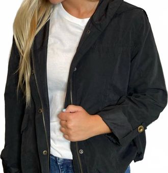 Blu Pepper Wind Breaker In Regular & Curvy Jacket In Black
