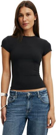 Cotton On Womens Hold Me Short Sleeve Crew Neck in Black at Nordstrom, Size Xx-Small