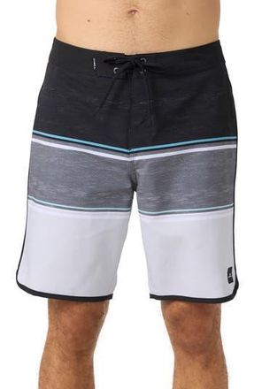 O'Neill Lennox Scallop Swim Trunks in Black at Nordstrom Rack, Size 34