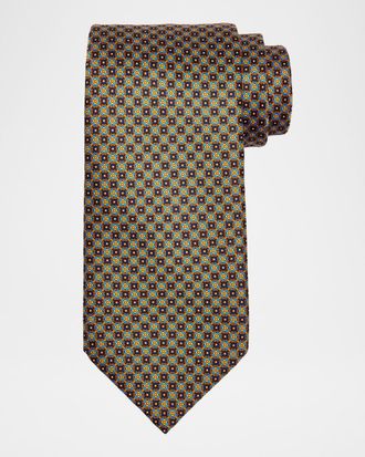 Stefano Ricci Men & apos;s Connected Medallion Silk Tie