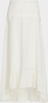 Ulla Johnson Violetta Cotton Eyelet Maxi Skirt