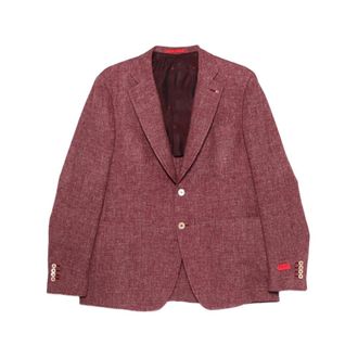 Isaia Blazers, male, Red, Size: 6XL Capri Sport Jacket