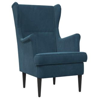 vidaXL Sill&oacute;n Azul Terciopelo Vidaxl