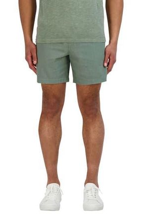 Bloomingdale's Essential Slim Fit Linen & Cotton Shorts in Laurel Wreath at Nordstrom Rack, Size X-Large