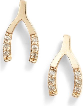 Set & Stones Florence Diamond Stud Earrings in Gold at Nordstrom