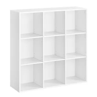 Vasagle Librer&iacute;a de 9 compartimientos para sala de estar de color blanco