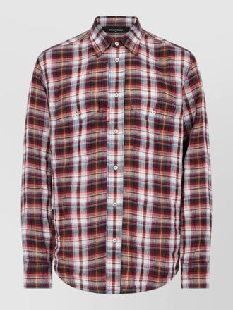 Dsquared2 linen checked shirt