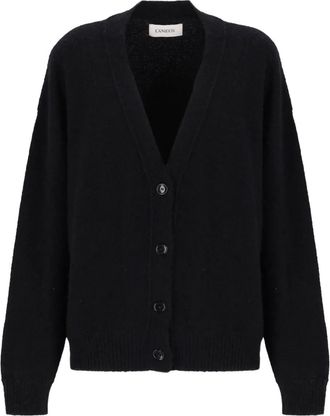 Laneus Cardigan con bottoni e scollo a V - Nero