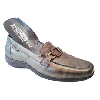 Mephisto Bronzen instapper voor dames - Dames - Loafers - Bruin - 38 1/2 EU - Leer - Schoenen
