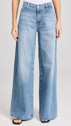 AG - Adriano Goldschmied Stella Low Slung Palazzo Jeans In Dune