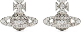Vivienne Westwood Kristal Stud Oorbellen Orb Detail - Dames - Oorbellen - Grijs - ONE Size - Accessoires