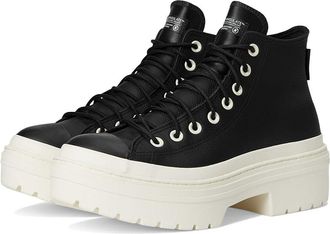 Converse Chuck Taylor All Star Lugged Heel Platform Waterproof Womens Shoes Black/Black/Egret : 7.5 B - Medium, Leather/Rubber