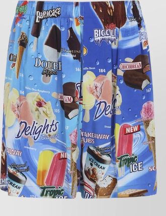 Balenciaga lounge shorts graphic print sleepwear style