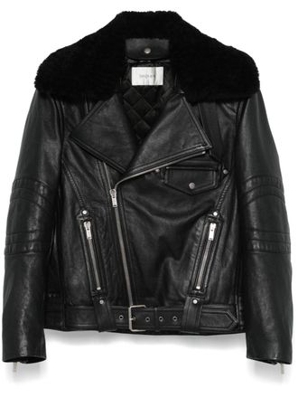 Saint Laurent leather biker jacket - Black