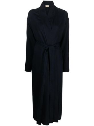 The Row Jas met ceintuur - Blauw