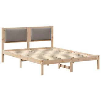 vidaXL Estructura De Cama Taup&eacute; 140 X 200 Cm Madera De Pino Macizo Vidaxl