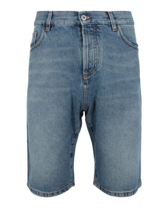 Marcelo Burlon Cross Stonewash Denim Shorts