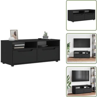 vidaXL Armadio hi-fi - vidaXL Mobile TV VISNES Nero 100x40x38 cm in Legno Multistrato - Mobile in legno