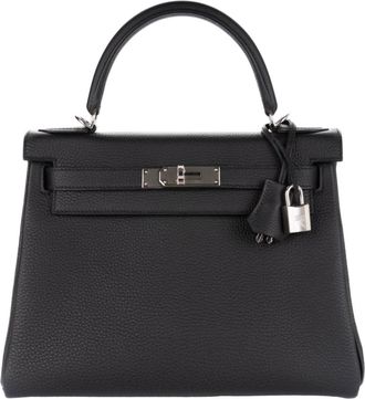 Herm&egrave;s Herm&egrave;s Kelly 28 Togo Noir Palladium Hardware