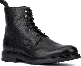 Aquatalia Bernardo Water Repellent Combat Boot in Black at Nordstrom, Size 10.5