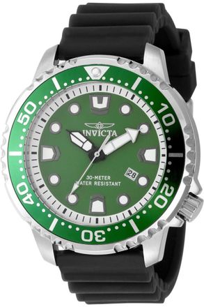 Invicta Pro Diver 49546 Heren Horloge - Quartz Uurwerk - Roestvrij Staal met groene Wijzerplaat - 48mm