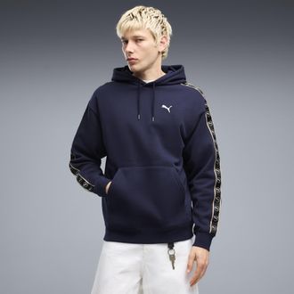 Puma Felpa con cappuccio Essentials Elevated dal taglio morbido da uomo, Abbigliamento, Blu, XXL