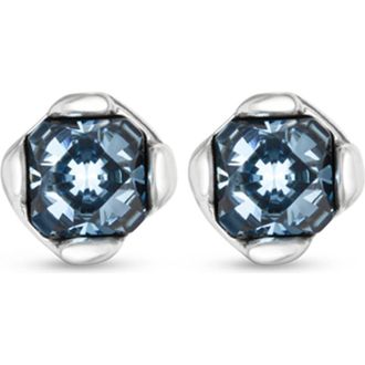UNOde50 Sterling silver-plated earrings with blue crystals at Nordstrom