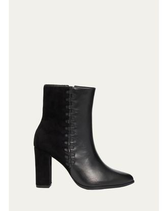 Alexandre Birman 90mm Jesse Mixed Leather Ankle Boots