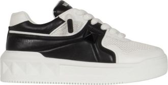 Valentino Garavani BlackWhite Leather Sneakers
