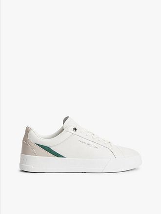 Tommy Hilfiger Signature Colour-Blocked Leather Court Trainers