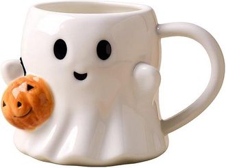 OEM Taza De Caf&eacute; De Cer&aacute;mica Con Dise&ntilde;o De Fantasma, 600 Ml (20 Oz) Dise&ntilde;o De Calabaza Espeluznante