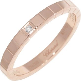 Chopard K18PG Diamond Ice Cube Ring