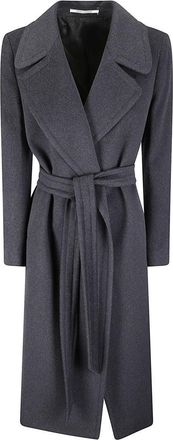 Tagliatore Lined Virgin Wool And Cashmere Coat With Tailored Silhouette