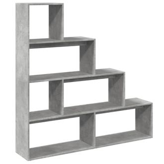 vidaXL Vidaxl - Librer&iacute;a Divisora 4 Niveles Madera Gris 143,5x29x143,5 Cm