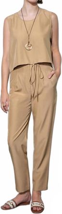 Greylin Alice Tie Belt Pants In Tan