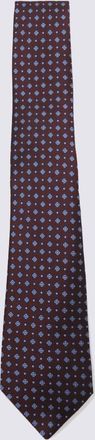 Canali Brown And Blue Wool Tie