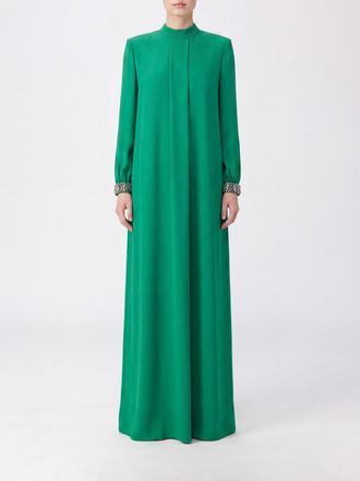 Valentino Garavani Jewelled-Cuff Silk Midi Tunic Dress
