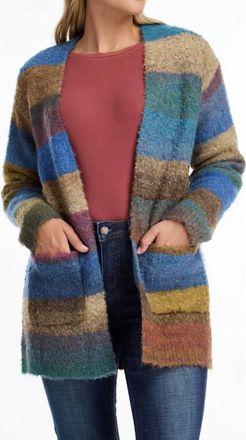 FDJ Boucle Space Dye Cardigan In Teal