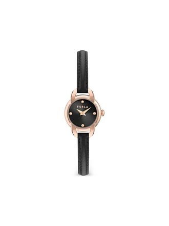 Furla leather strap 28mm - women - Calf Leather - One Size - Black