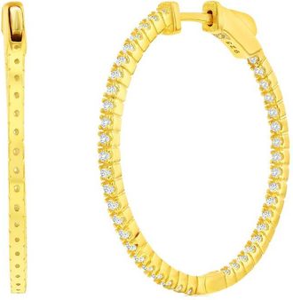 Suzy Levian Suzy Levian Silver Cz Hoops