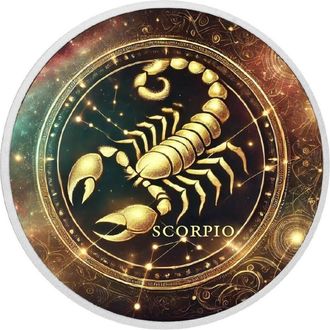 OEM C&iacute;rculo De Signos Del Zodiaco - Escorpio 1 Oz Color Plata