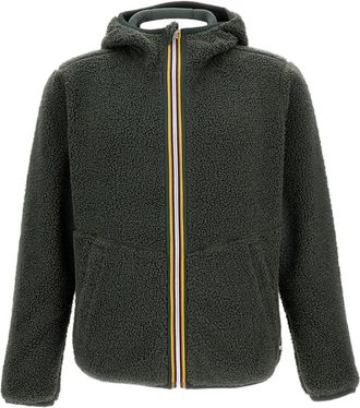 K-Way Reversible Double-Sided Sherpa Jacket with High Collar